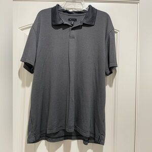 Van Husen Men’s Polo Shirt XL striped black grey